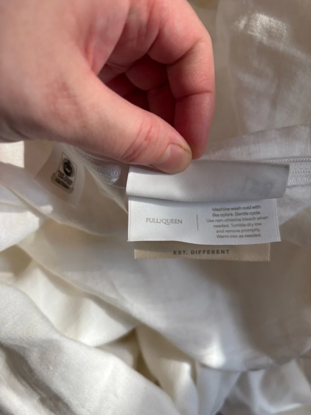 Boll & Branch Linen Duvet Set Full Queen NWOT 100% Linen Luxury Bedding